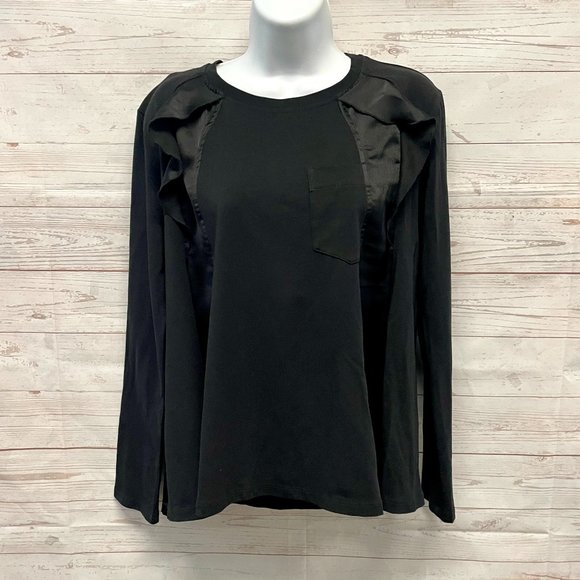 MeimeiJ long sleeve flutter detail top - Picture 1 of 7